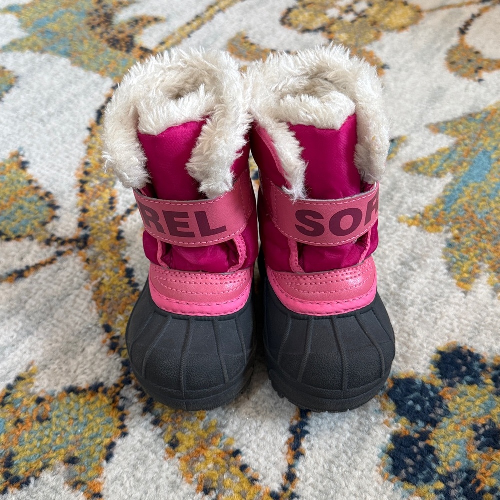 Sorel Fuchsia and Black Kids' Boots